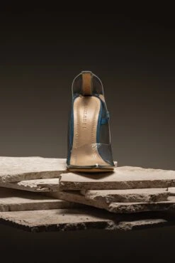 Dark Denim Walk The Line Clear Pumps 12 Dark Denim Walk The Line Clear Pumps -Jluxlabel Sale Store ACCESSORIES APR32023 SHOES 19