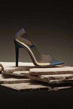 Dark Denim Walk The Line Clear Pumps 14 Dark Denim Walk The Line Clear Pumps -Jluxlabel Sale Store ACCESSORIES APR32023 SHOES 21