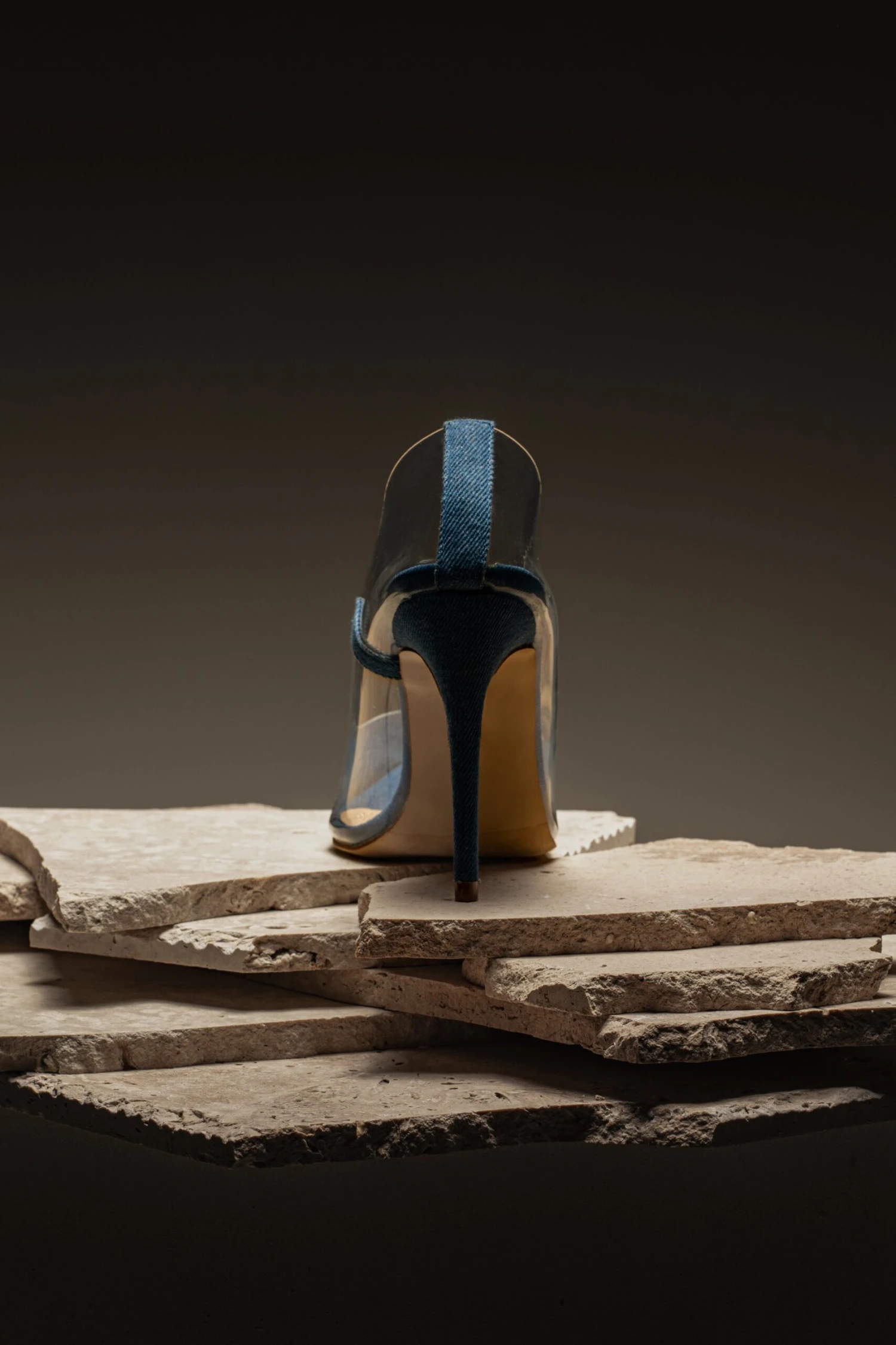 Dark Denim Walk The Line Clear Pumps 9 Dark Denim Walk The Line Clear Pumps - Image 9