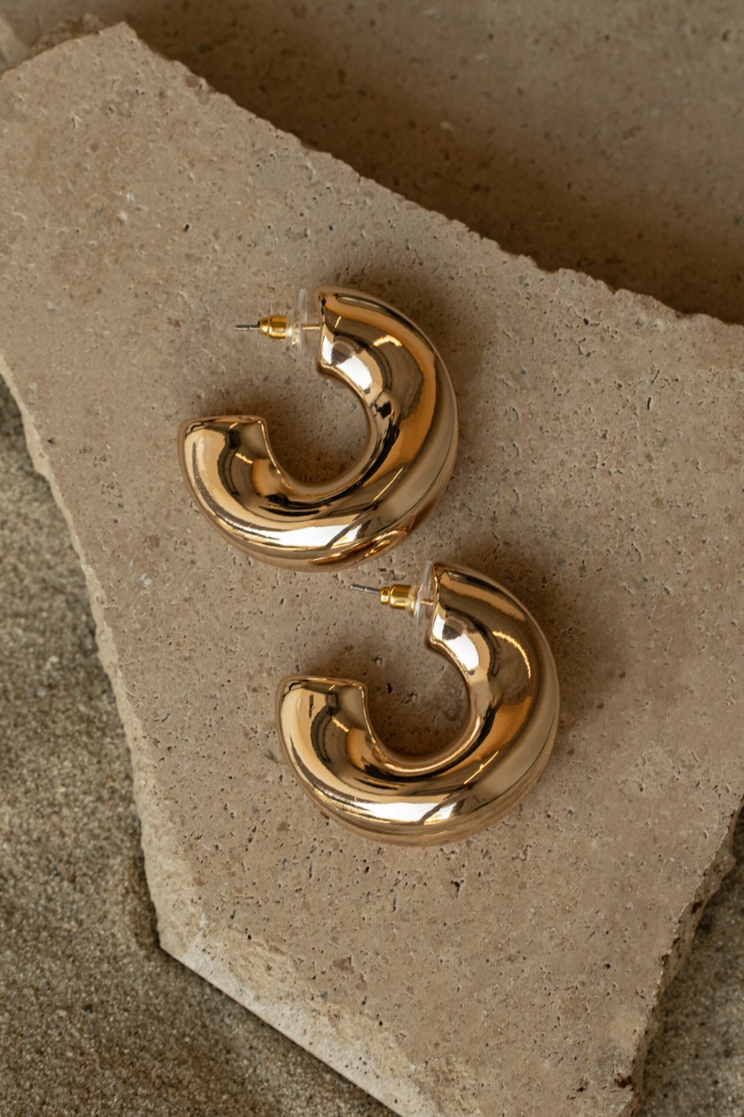 Gold Jass Hoop Earrings 1 Gold Jass Hoop Earrings