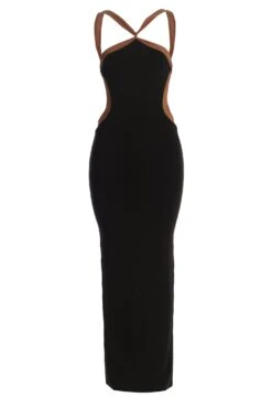 Noir Nights In Milan Maxi Dress -Jluxlabel Sale Store IMG 3618copy