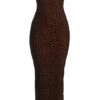 Pecan Leopard Midnight Hour Maxi Dress