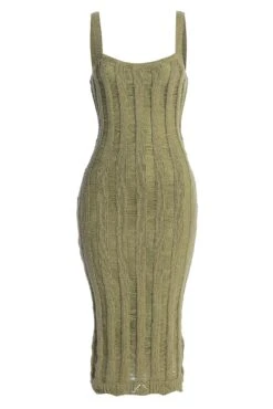 Moss Fine Knit Midi Dress -Jluxlabel Sale Store IMG 9693copy