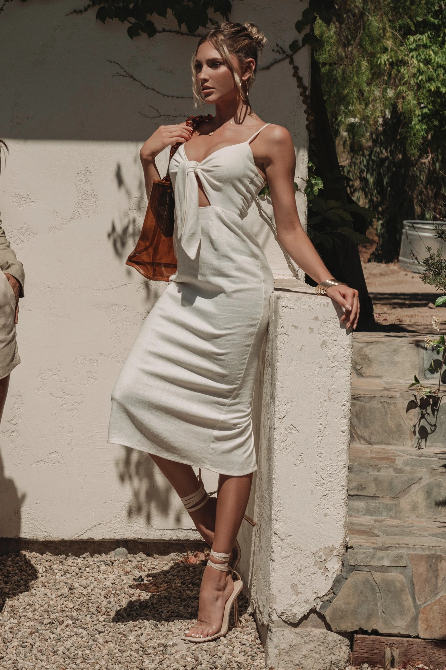 Ivory Dolores Linen Dress 2 Ivory Dolores Linen Dress - Image 2