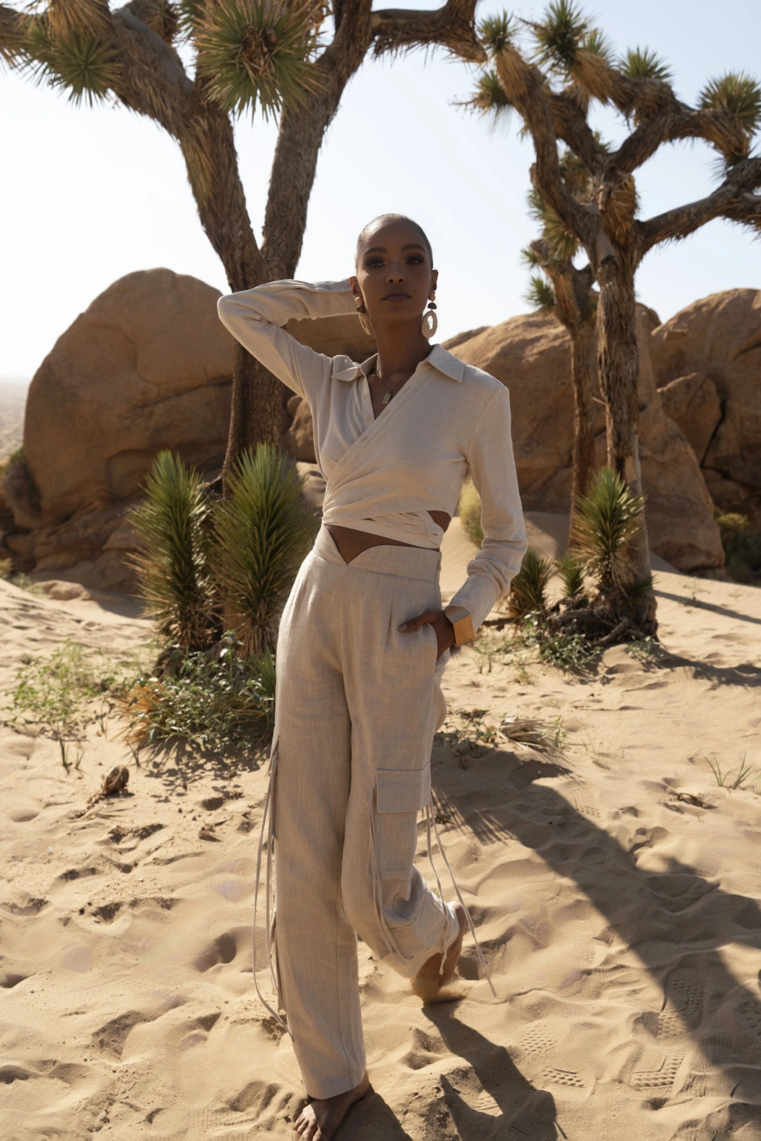 Natural Drift Away Linen Wrap Top 1 Natural Drift Away Linen Wrap Top