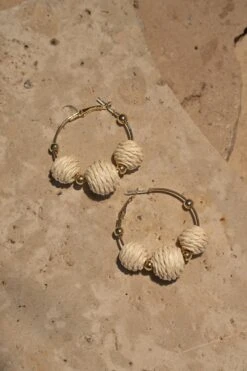 Gold Lunar Hoop Earrings