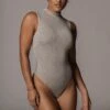 Jluxbasix Grey Ciela High Neck Bodysuit
