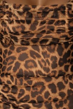 Leopard Make An Entrance Cowl Neck Dress -Jluxlabel Sale Store PRODUCT APR112023 47