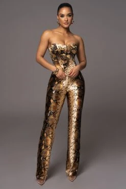 Gold Stay The Night Corset -Jluxlabel Sale Store PRODUCT APR112023 62