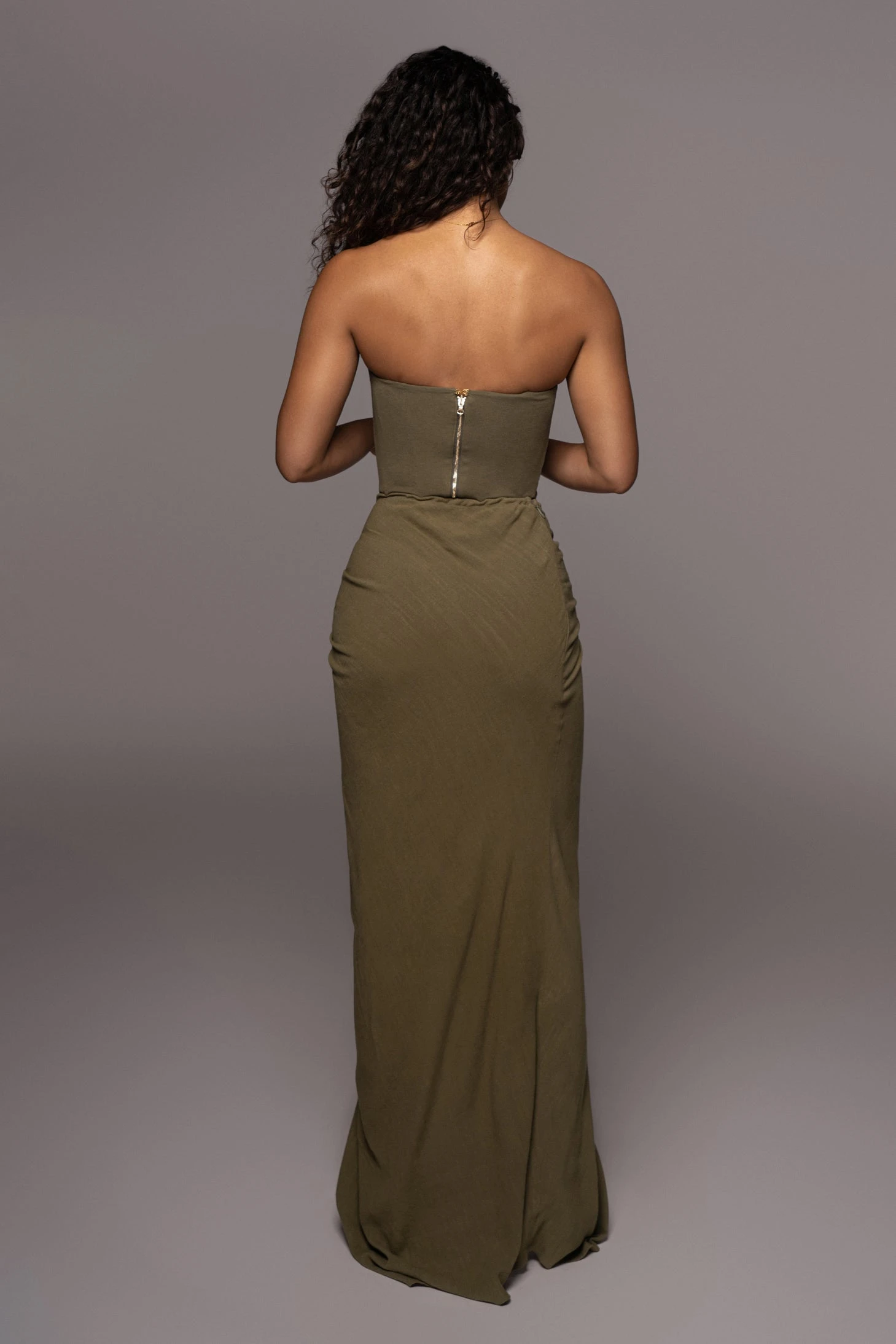 Olive Noelia Linen Slit Skirt 8 Olive Noelia Linen Slit Skirt - Image 8