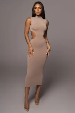 Beige Til Sunrise Midi Dress -Jluxlabel Sale Store PRODUCT AUG102022 85