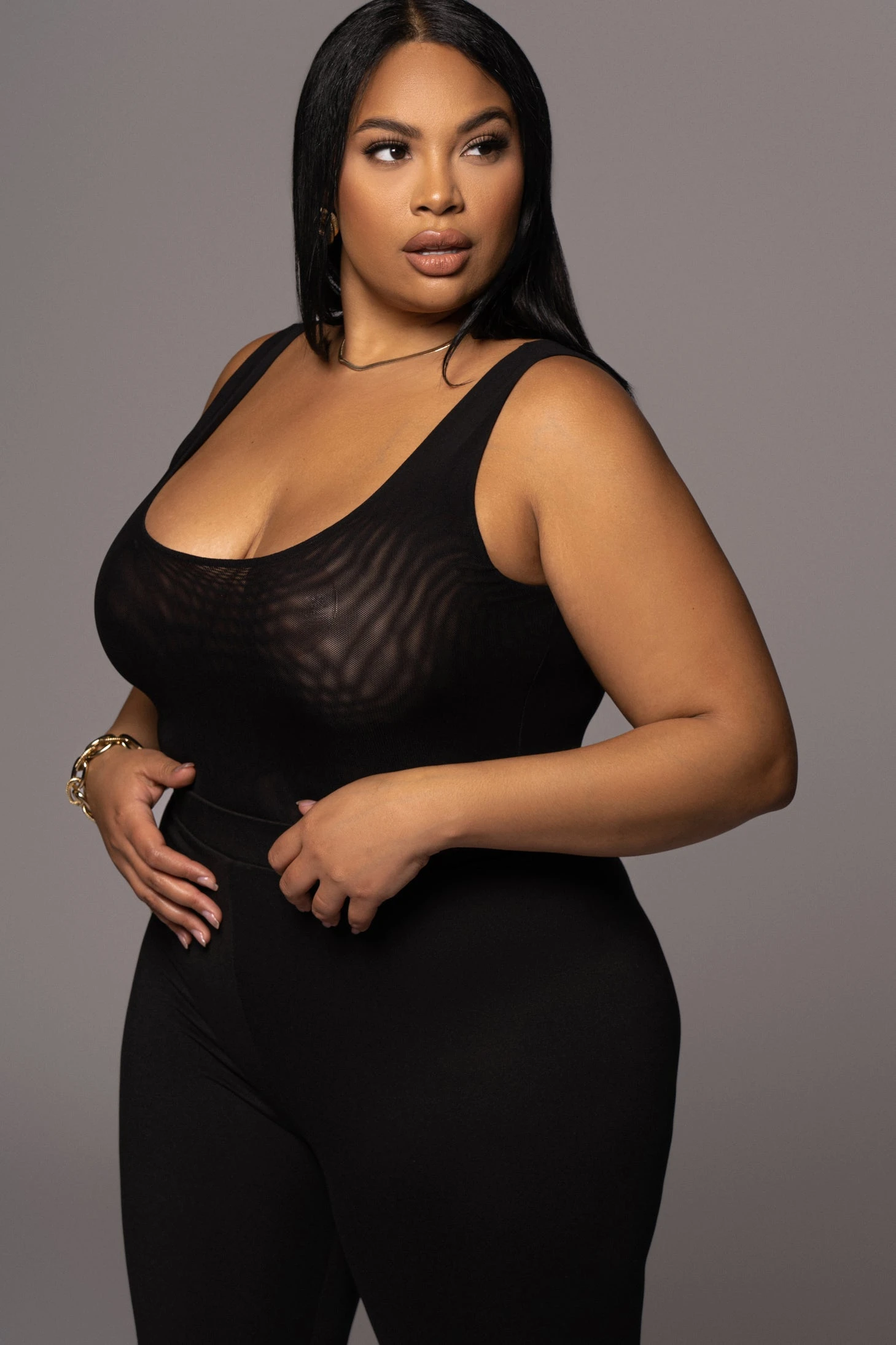 Noir Mesh Essentials Tank Bodysuit Undergarment 13 Noir Mesh Essentials Tank Bodysuit Undergarment - Image 13