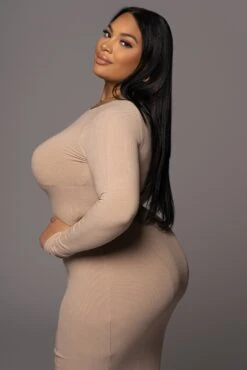 Beige High Expectations Midi Dress 25 Beige High Expectations Midi Dress -Jluxlabel Sale Store PRODUCT DEC32021 212