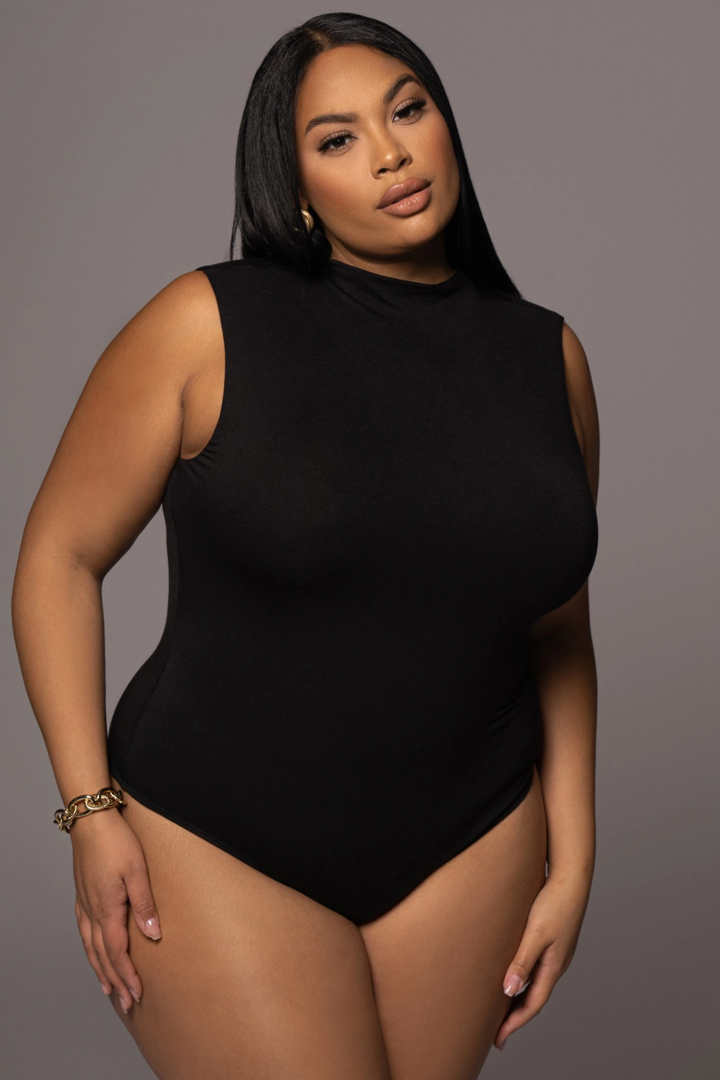 Jluxbasix Black Ciela High Neck Bodysuit 4 Jluxbasix Black Ciela High Neck Bodysuit - Image 4