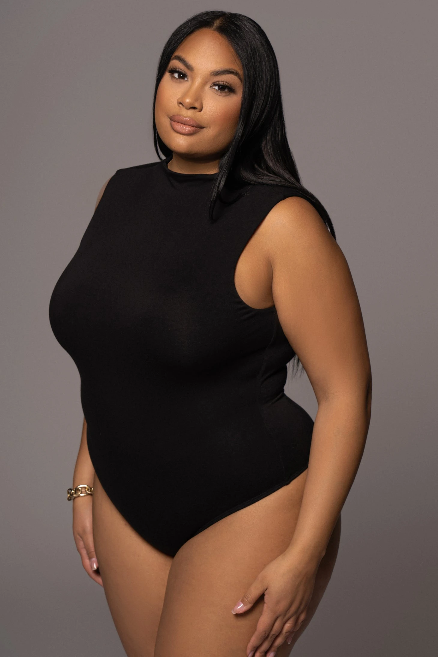 Jluxbasix Black Ciela High Neck Bodysuit 7 Jluxbasix Black Ciela High Neck Bodysuit - Image 7