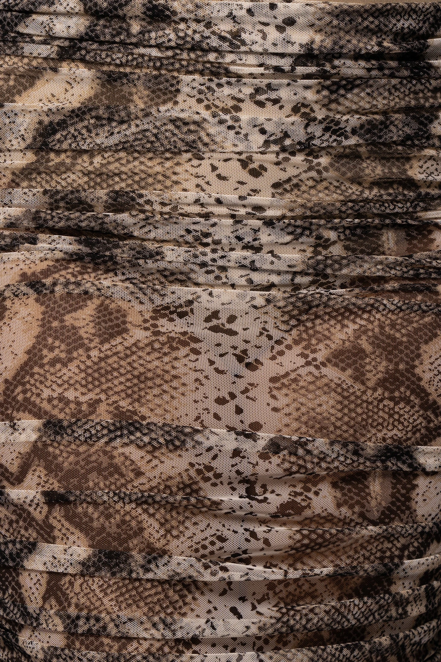 Snakeskin Poppy Ruched Mesh Skirt 7 Snakeskin Poppy Ruched Mesh Skirt - Image 7