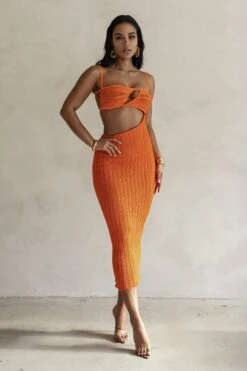 Orange Coastal Escape Dress -Jluxlabel Sale Store PRODUCT FEB132023 CROCHET 10