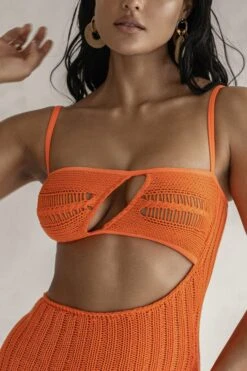 Orange Coastal Escape Dress -Jluxlabel Sale Store PRODUCT FEB132023 CROCHET 4
