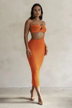 Orange Coastal Escape Dress -Jluxlabel Sale Store PRODUCT FEB132023 CROCHET 9