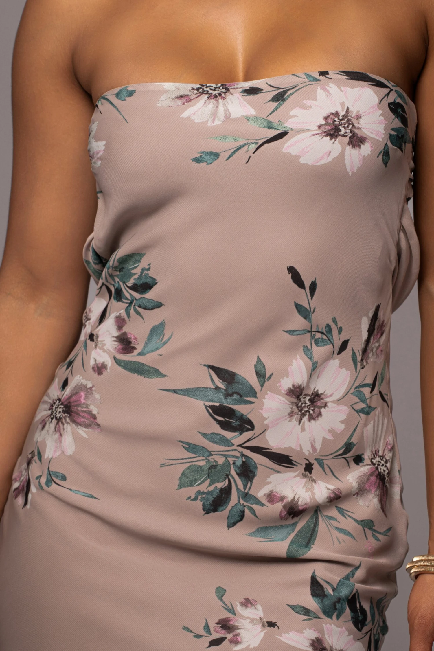 Purple Floral Break Free Strapless Maxi Dress 10 Purple Floral Break Free Strapless Maxi Dress - Image 10