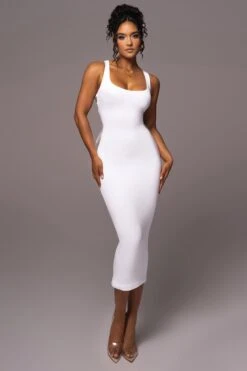 Ivory Late Nights Midi Dress -Jluxlabel Sale Store PRODUCT JUL112023 NEWARRIVALS 40