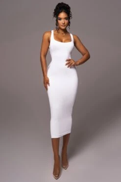 Ivory Late Nights Midi Dress -Jluxlabel Sale Store PRODUCT JUL112023 NEWARRIVALS 41