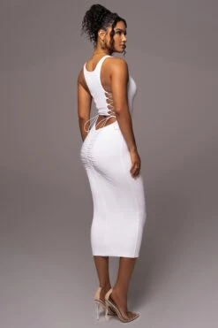 Ivory Late Nights Midi Dress -Jluxlabel Sale Store PRODUCT JUL112023 NEWARRIVALS 43