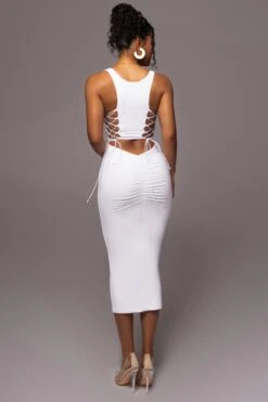 Ivory Late Nights Midi Dress -Jluxlabel Sale Store PRODUCT JUL112023 NEWARRIVALS 44