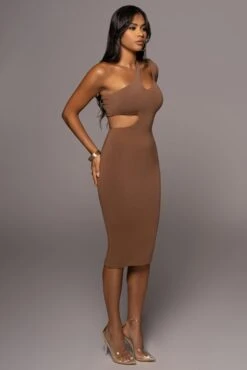 Pecan By My Side Cutout Dress -Jluxlabel Sale Store PRODUCT JUL222022 BASIX 2