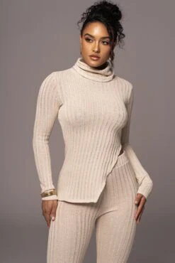 Natural One Call Away Ribbed Turtleneck Top -Jluxlabel Sale Store PRODUCT JUL262023 AUGDROP12 20