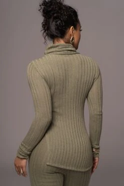 Olive One Call Away Ribbed Turtleneck Top -Jluxlabel Sale Store PRODUCT JUL262023 AUGDROP12 41