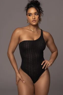 Black Malibu Nights One Shoulder Bodysuit -Jluxlabel Sale Store PRODUCT JUL262023 AUGDROP12 76