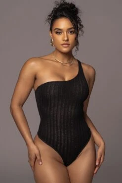 Black Malibu Nights One Shoulder Bodysuit -Jluxlabel Sale Store PRODUCT JUL262023 AUGDROP12 77