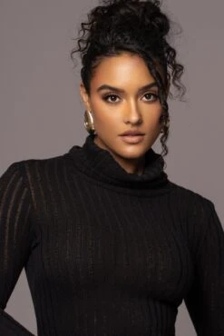 Black One Call Away Ribbed Turtleneck Top -Jluxlabel Sale Store PRODUCT JUL262023 AUGDROP12 87