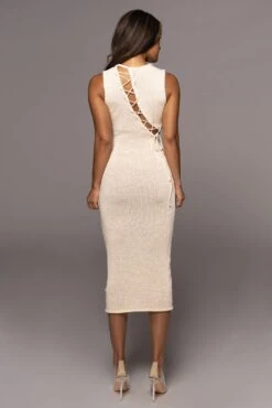 Ivory Opposites Attract Midi Dress -Jluxlabel Sale Store PRODUCT JUL282022 MISSINGSUMMER3 4