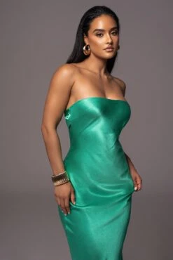 Green Irina Satin Strapless Maxi Dress -Jluxlabel Sale Store PRODUCT JUL52023 57