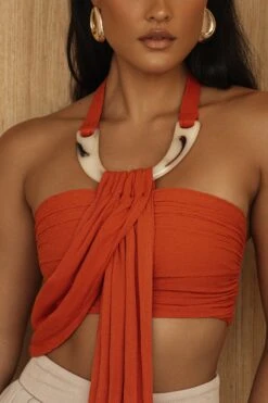 Rust TAKE A SEAT HALTER TOP 13 Rust TAKE A SEAT HALTER TOP -Jluxlabel Sale Store PRODUCT JUL52023 CROCHET2 271