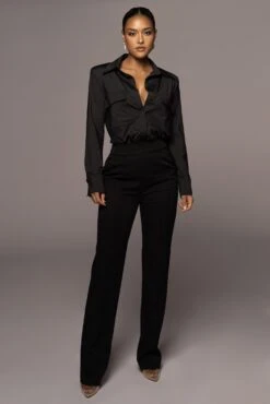 Noir Jaxson Button Up -Jluxlabel Sale Store PRODUCT JUL72022 RESHOOTS 15