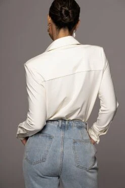 Ivory Jaxson Button Up -Jluxlabel Sale Store PRODUCT JUL72022 RESHOOTS 24