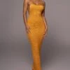 Apricot Palmas Crochet Maxi Dress