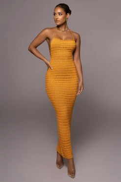 Apricot Palmas Crochet Maxi Dress -Jluxlabel Sale Store PRODUCT JUL72022 SUMMER4 52