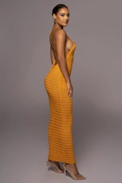 Apricot Palmas Crochet Maxi Dress -Jluxlabel Sale Store PRODUCT JUL72022 SUMMER4 54