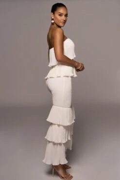 Ivory Casa Blanca Ruffle Dress 15 Ivory Casa Blanca Ruffle Dress -Jluxlabel Sale Store PRODUCT JUN22022 SUMMER3 125