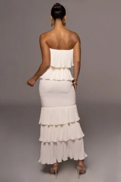 Ivory Casa Blanca Ruffle Dress 18 Ivory Casa Blanca Ruffle Dress -Jluxlabel Sale Store PRODUCT JUN22022 SUMMER3 127
