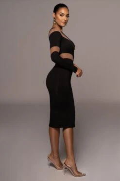 Black Eyes For You Midi Dress -Jluxlabel Sale Store PRODUCT JUN22022 SUMMER3 172