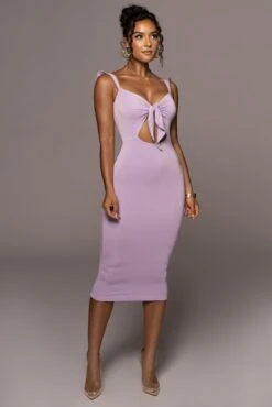 Lilac Unica Front Tie Dress