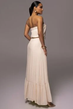 Beige Del Sol Linen Maxi Dress -Jluxlabel Sale Store PRODUCT JUNE72023 JUNEDROP1 4