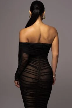 Black Denise Ruched Dress 18 Black Denise Ruched Dress -Jluxlabel Sale Store PRODUCT JUNE72023 JUNEDROP1 64