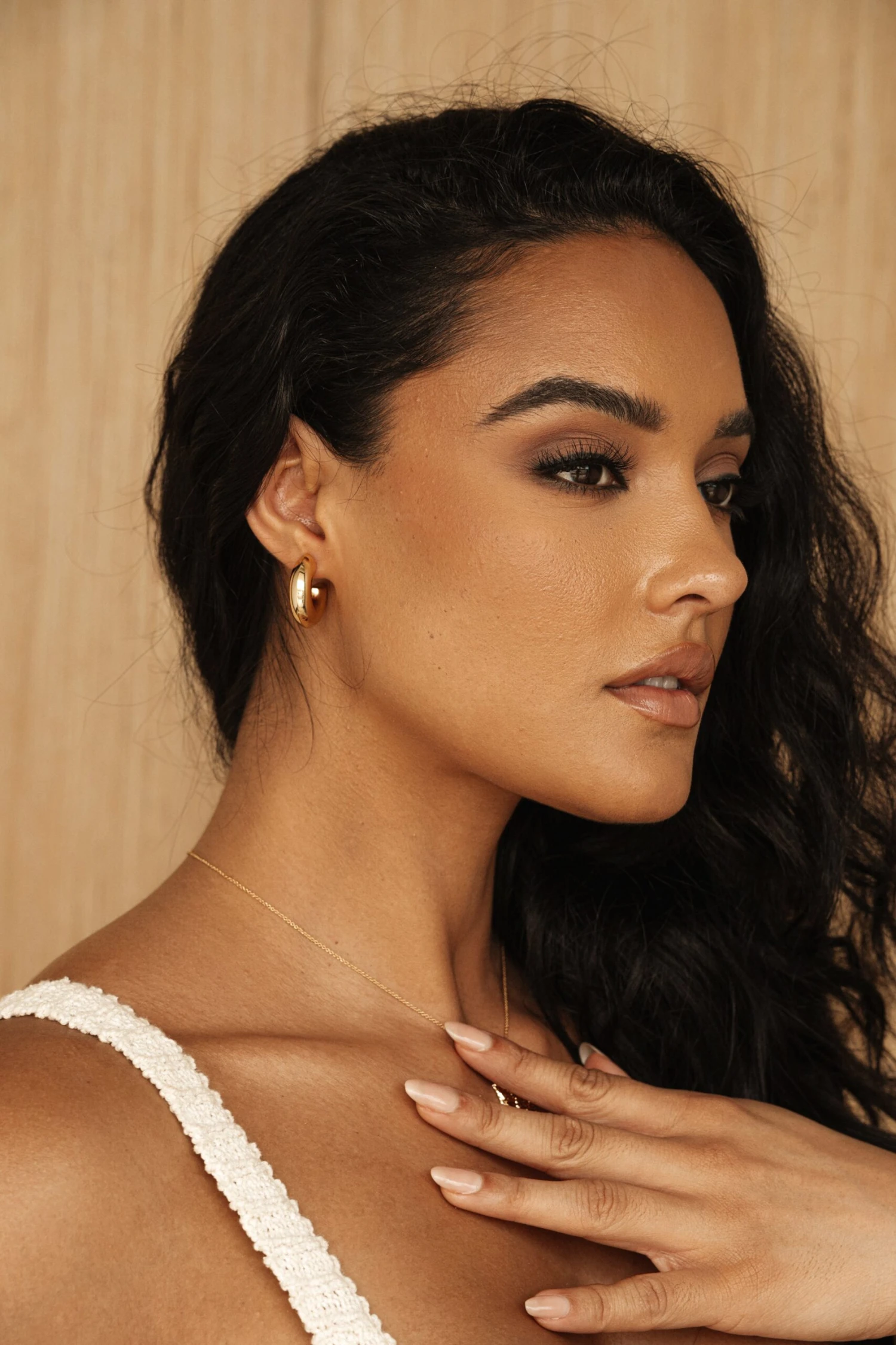 Gold Carolyn Earrings 3 Gold Carolyn Earrings - Image 3