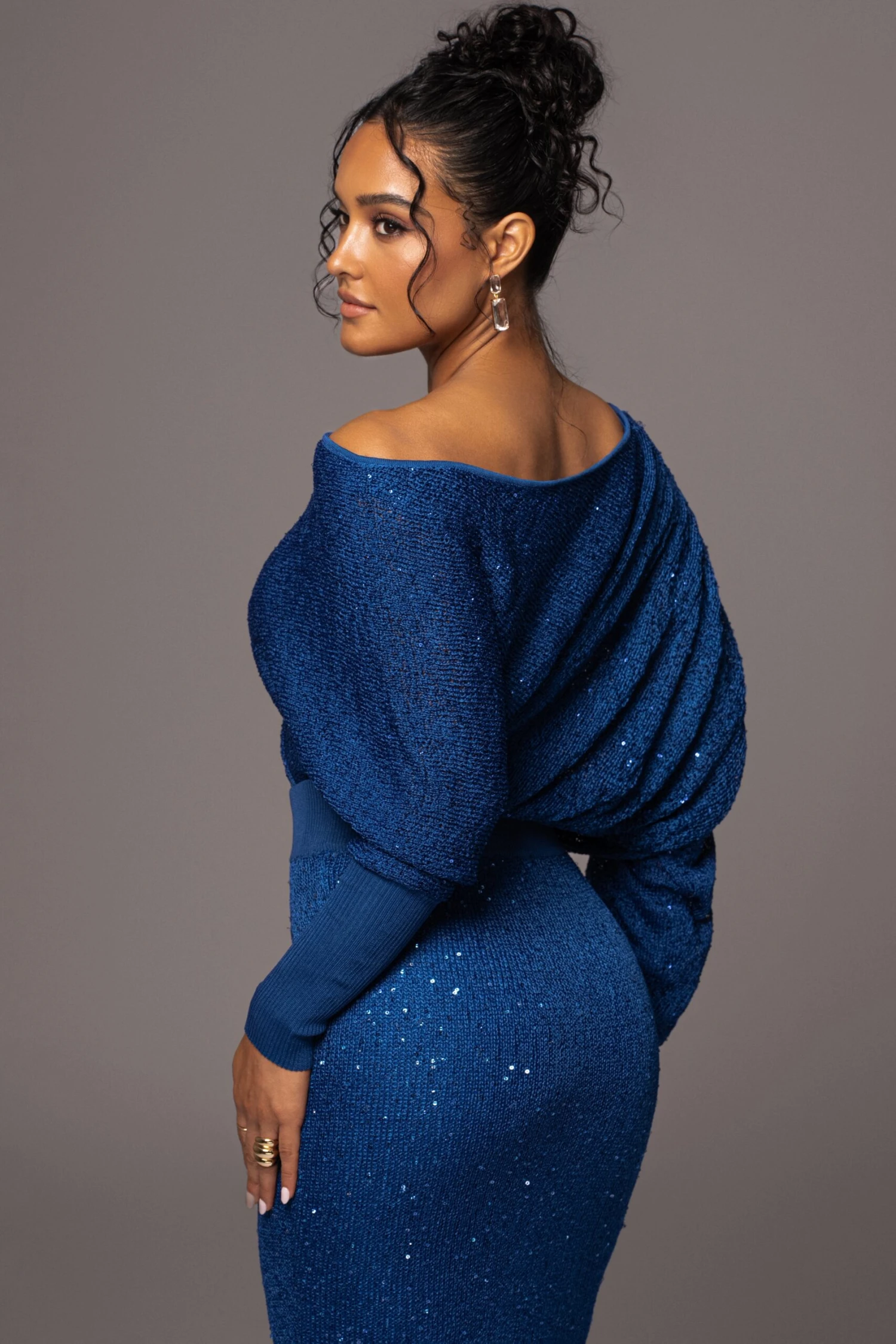 Blue Night Sky Sequin Skirt Set 7 Blue Night Sky Sequin Skirt Set - Image 7